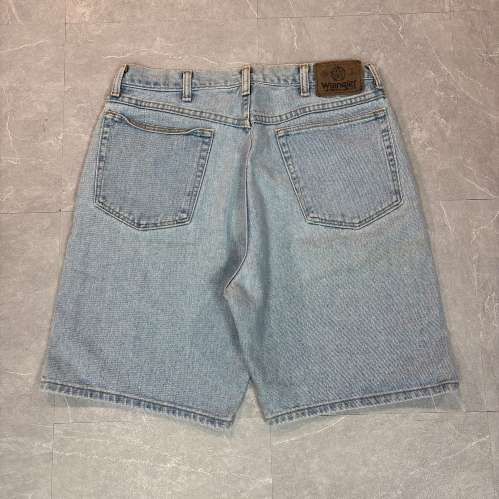 Wrangler Authentics Mens Light Wash‎ Denim Shorts Size 34 Blue 60671SL